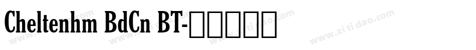Cheltenhm BdCn BT字体转换